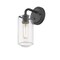 Z-Lite Delaney 1 Light Wall Sconce, Matte Black & Clear 471-1S-MB - alternate 2